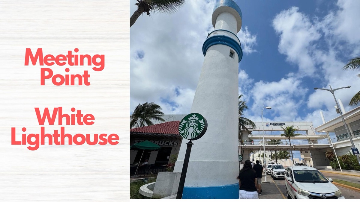 The white lighthouse, next to Starbucks
