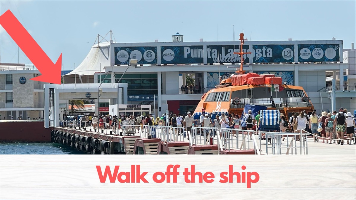 Walk out of the terminal