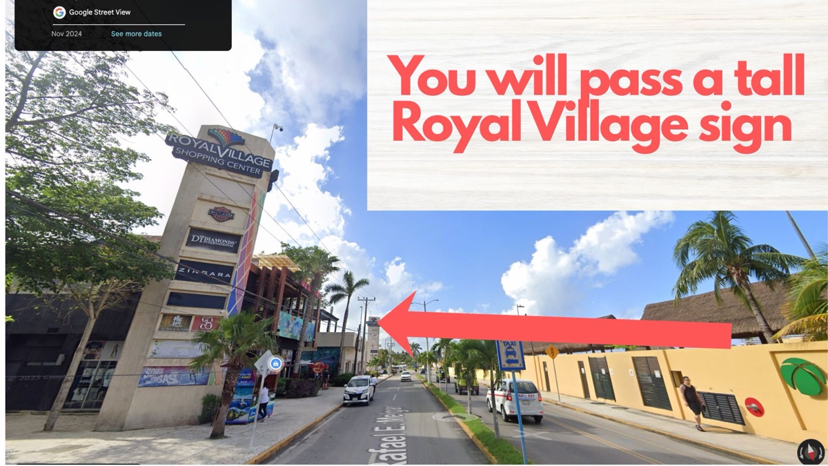 The first tall Royal Village sign